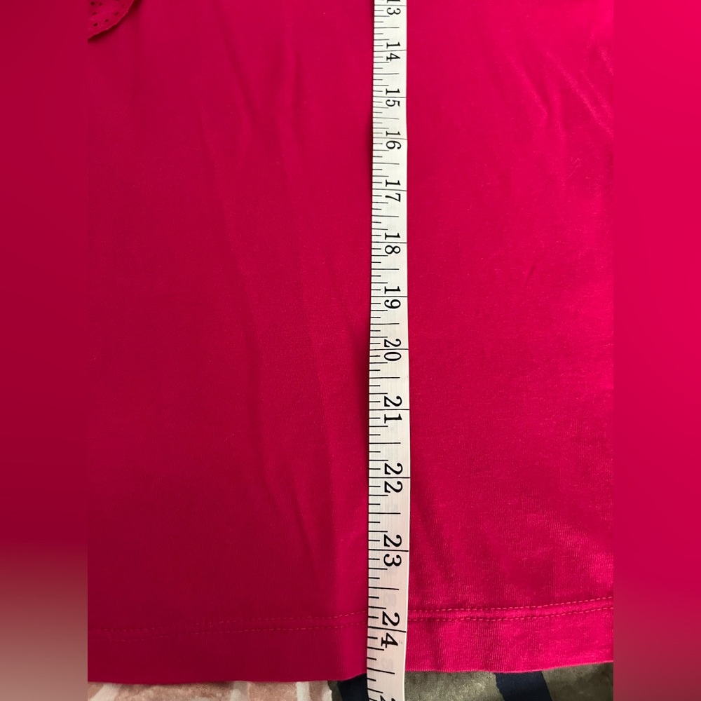 Macy’s Lauren Ralph Lauren :XXL Woman  Short Sleeve Top  Sport Pink 60% Cotton - Picture 6 of 8